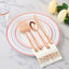 Reusable Metallic Rosegold Plastic Cutlery Set BULK