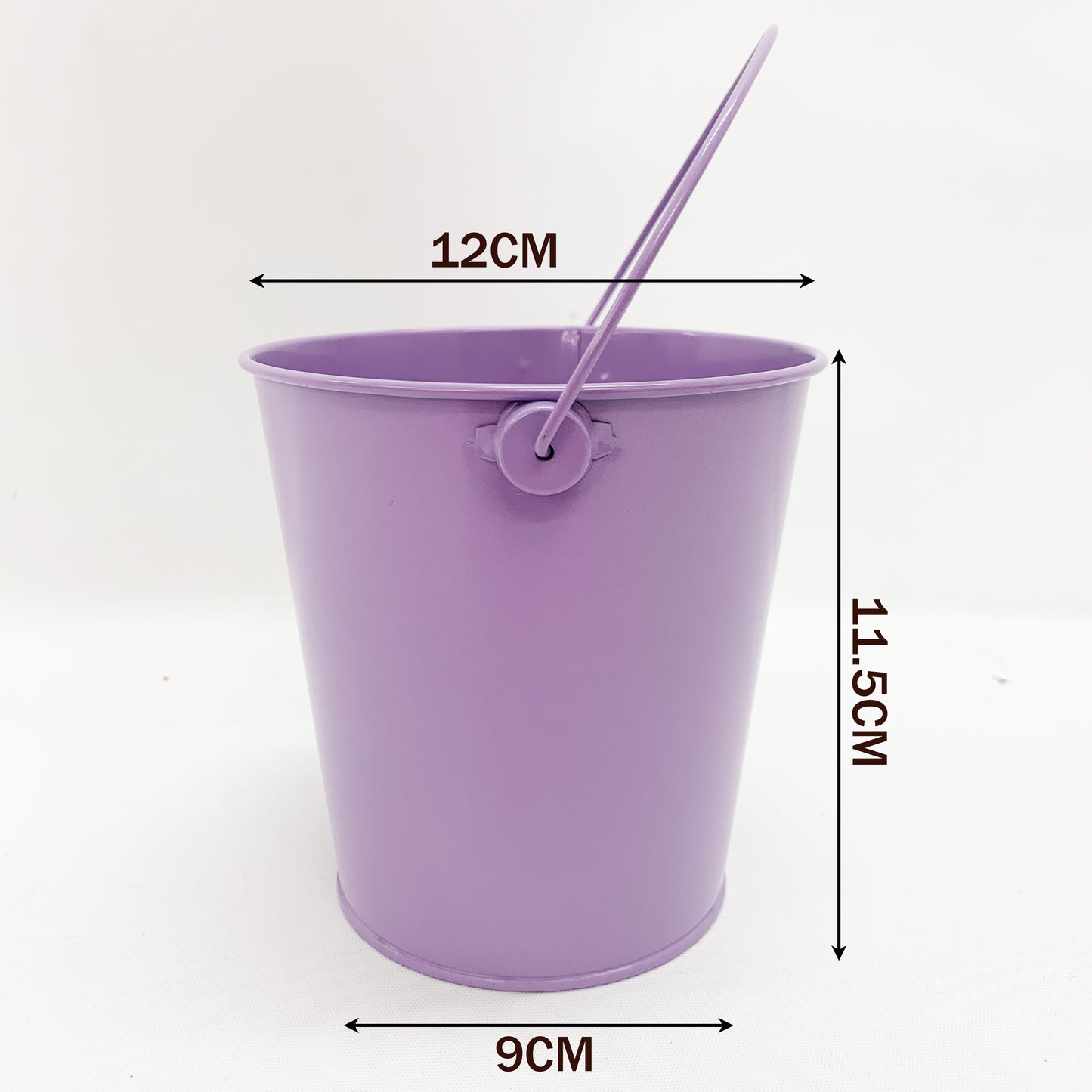 6PACK Metal Easter Buckets with Handle -12cm-