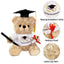 22cm Graduation Message Golden Brown Plush Bear Toy