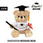 22cm Graduation Message Golden Brown Plush Bear Toy