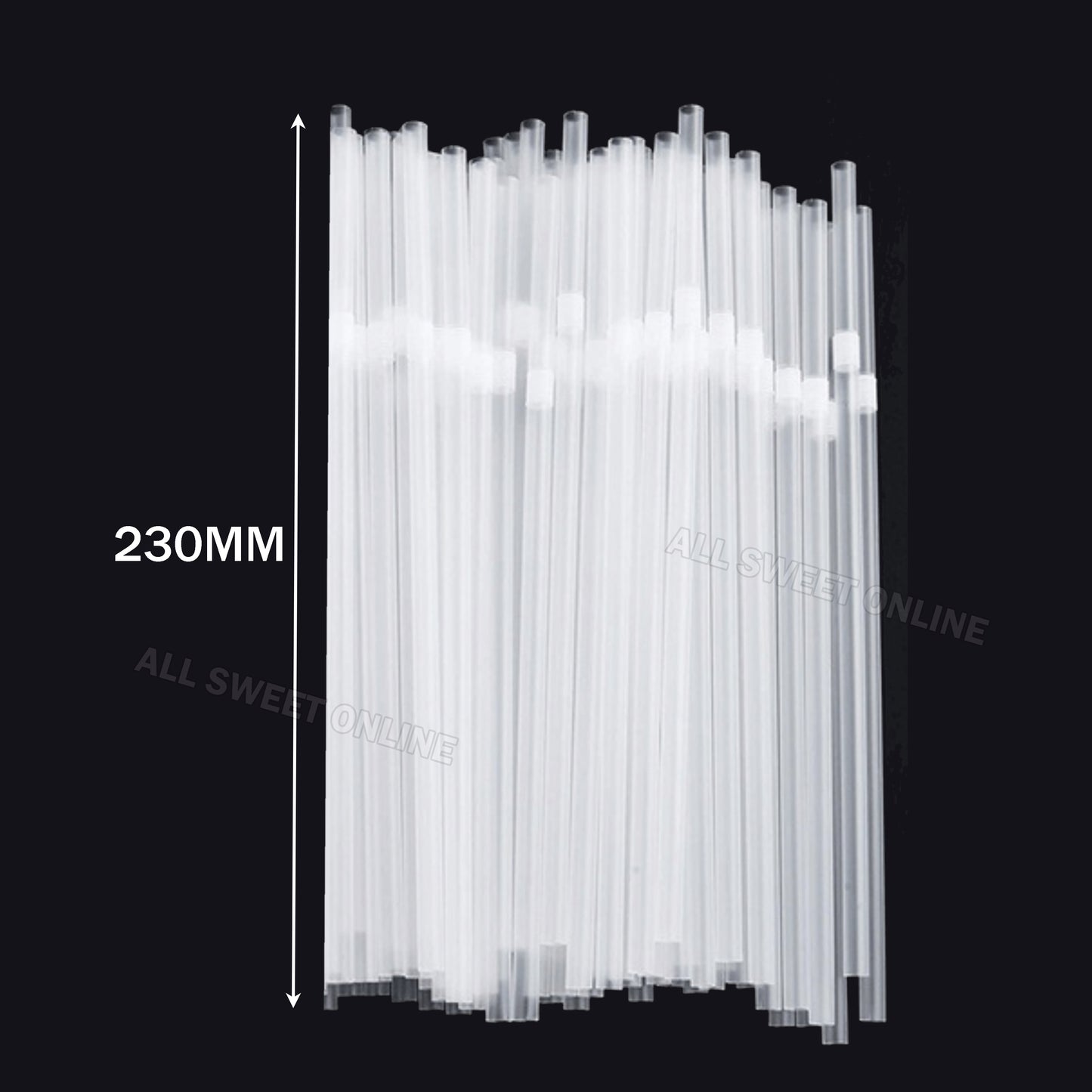 320pcs Clear Plastic Flexible Drinking Straws Bendable Straws 23cm