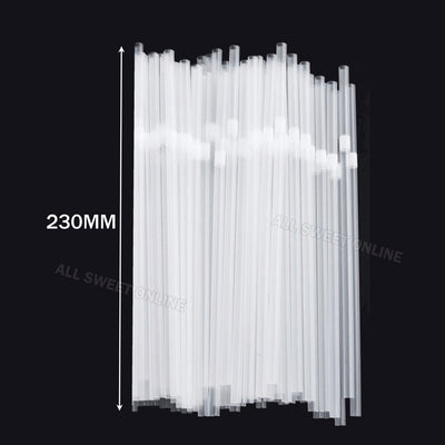 320pcs Clear Plastic Flexible Drinking Straws Bendable Straws 23cm