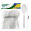 White Plastic Cutlery Embossed Designs