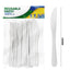 24 X Reusable White Plastic Knives