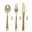 Reusable Metallic Gold Plastic Cutlery Set BULK