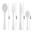 White Plastic Cutlery -Clam Edge