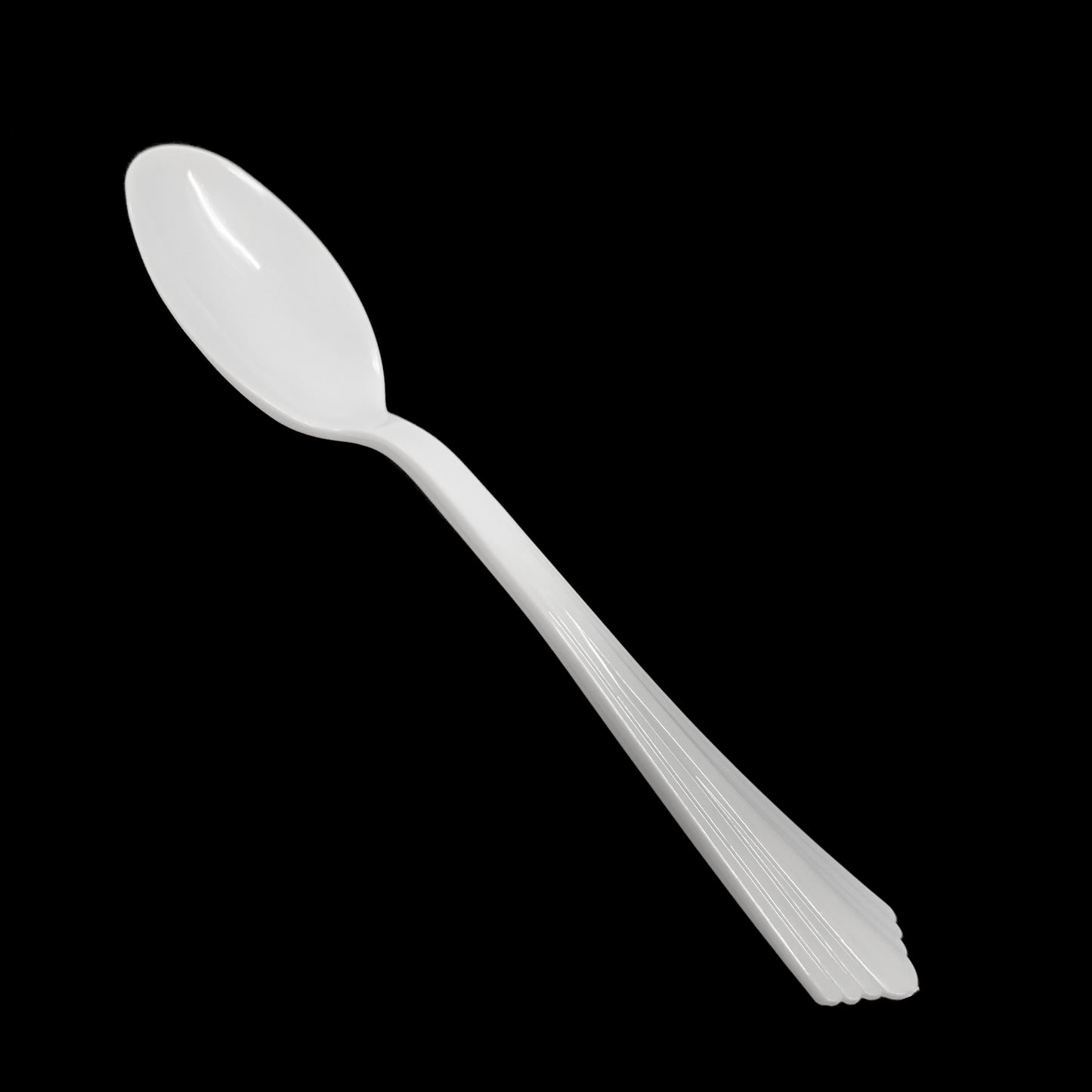 White Plastic Cutlery -Clam Edge