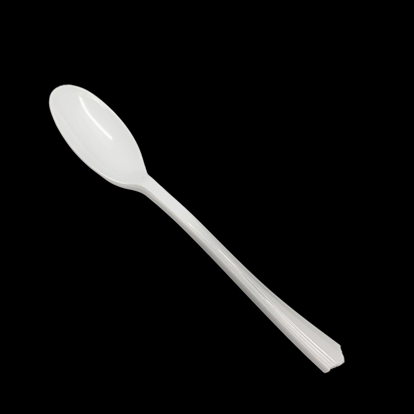 White Plastic Cutlery -Clam Edge