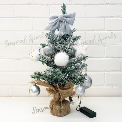 50cm LED Light Silver Christmas Tree