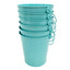 24pk Teal Blue Metal Easter Buckets with Handle -12cm-