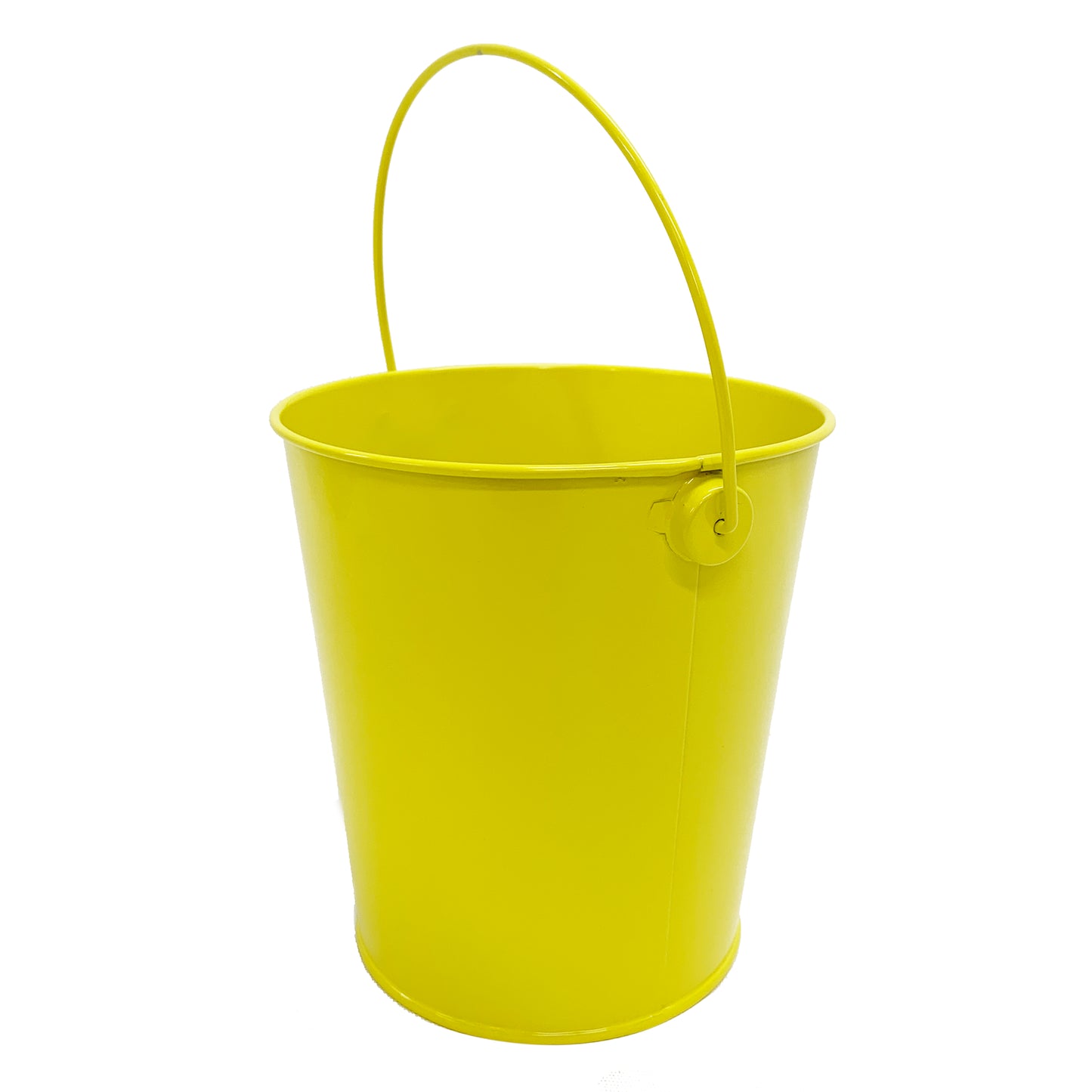 24pk Yellow Metal Easter Buckets with Handle -12cm-