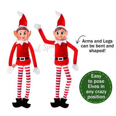 Red Bendable Plush Elf Behavin' Badly