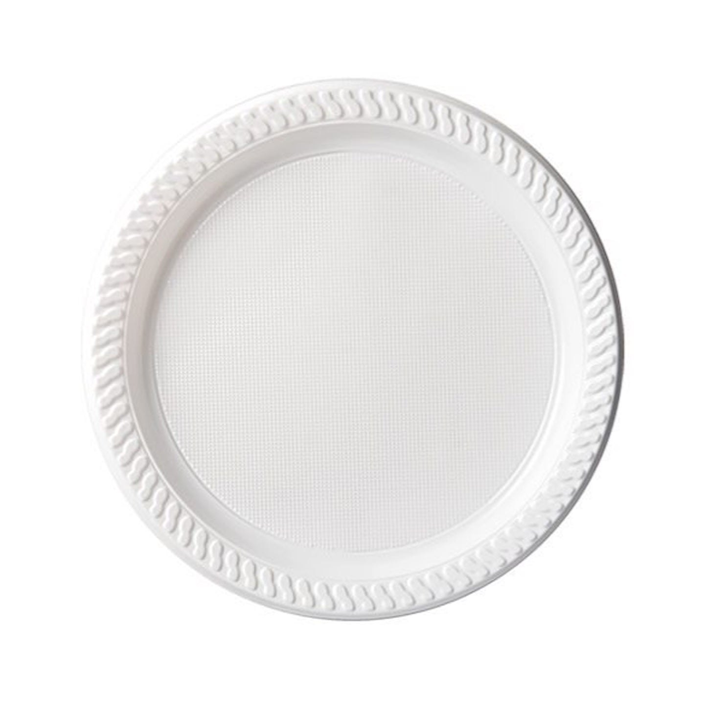 50pcs 250mm White Plastic Embossed Plates