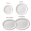 100pcs 180mm White Plastic Embossed Plates