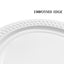 50pcs 180mm White Plastic Embossed Plates