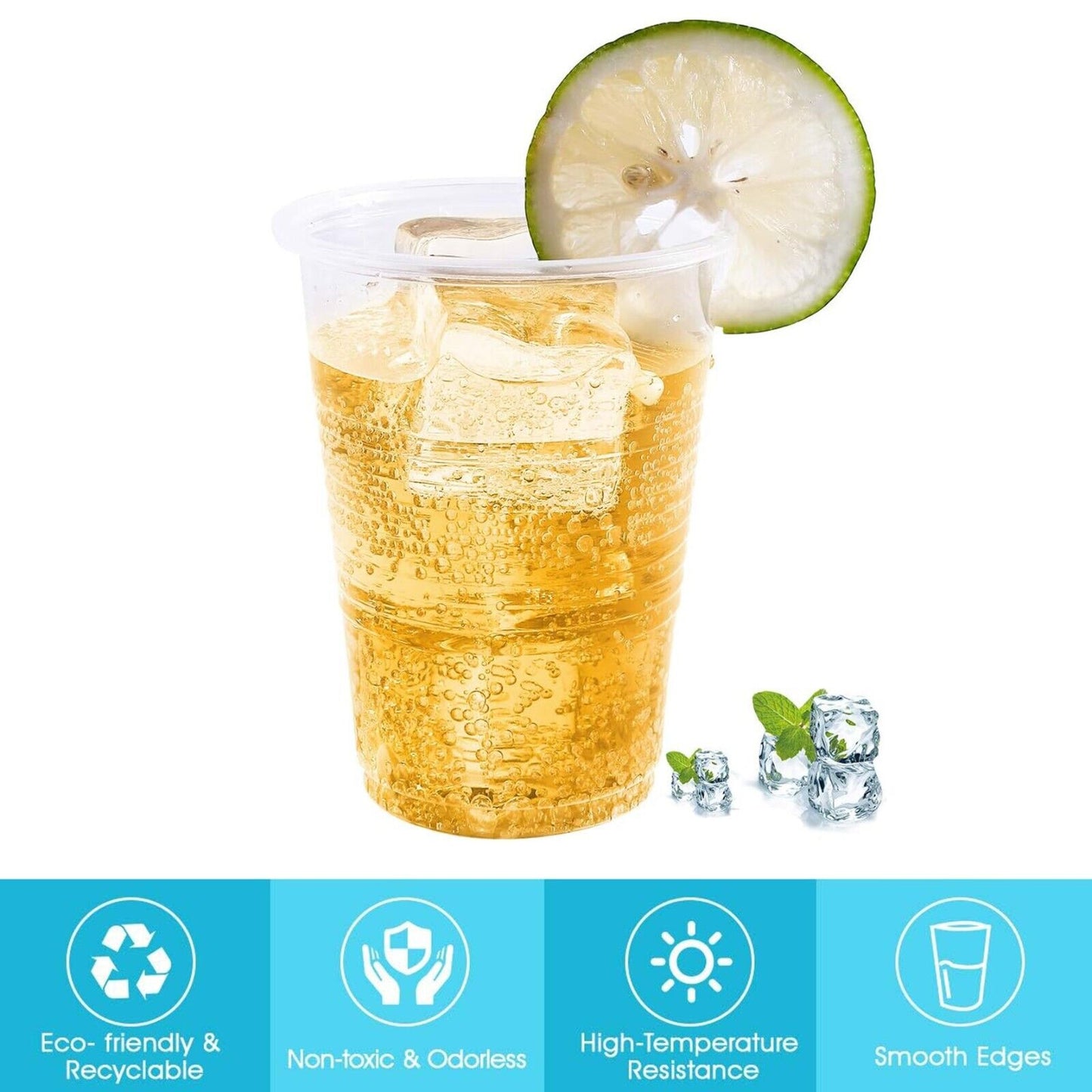 350ml Clear Plastic Cups 12oz