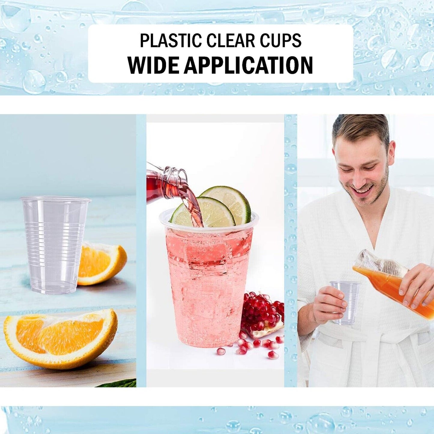 350ml Clear Plastic Cups 12oz