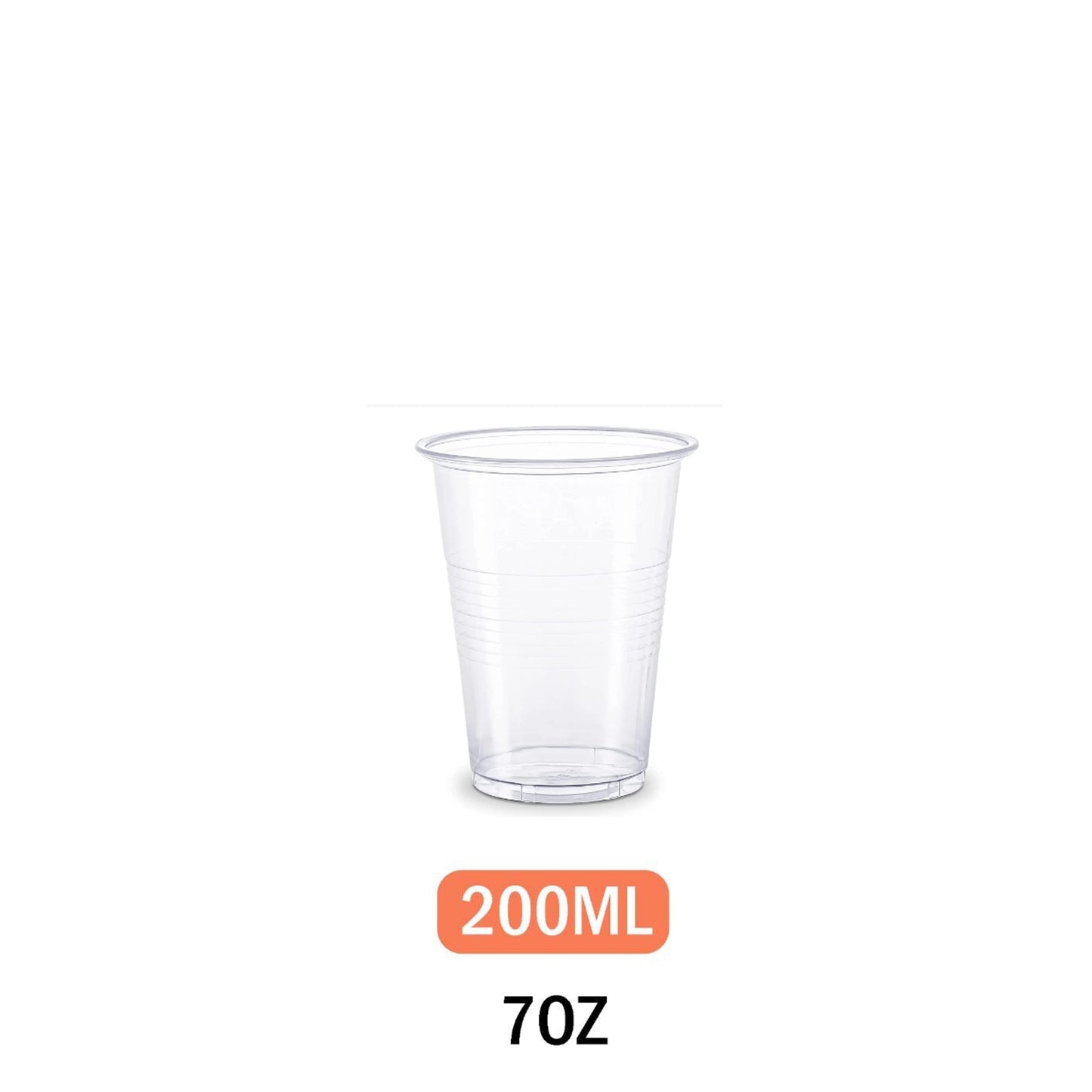 200ml Clear Plastic Cups 7oz