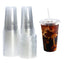 500ml Clear Plastic Cups with Flat Lids 17oz