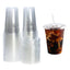 350ml Clear Plastic Cups with Flat Lids 12oz