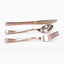 Reusable Metallic Rosegold Plastic Cutlery Set BULK