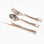 Reusable Metallic Rosegold Plastic Cutlery Set BULK