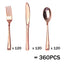 Reusable Metallic Rosegold Plastic Cutlery Set BULK