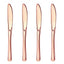 300 x Reusable Metallic Rosegold Plastic Knives