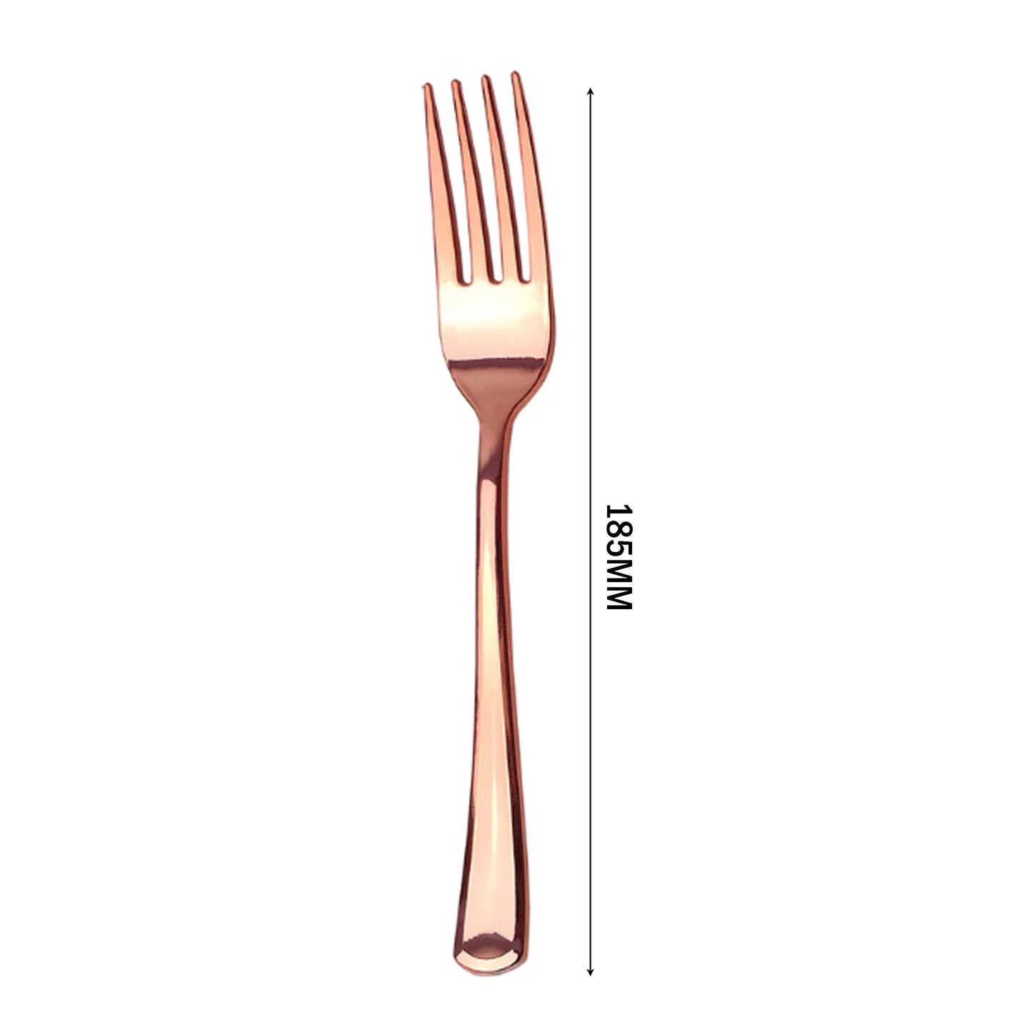 300 x Reusable Metallic Rosegold Plastic Forks