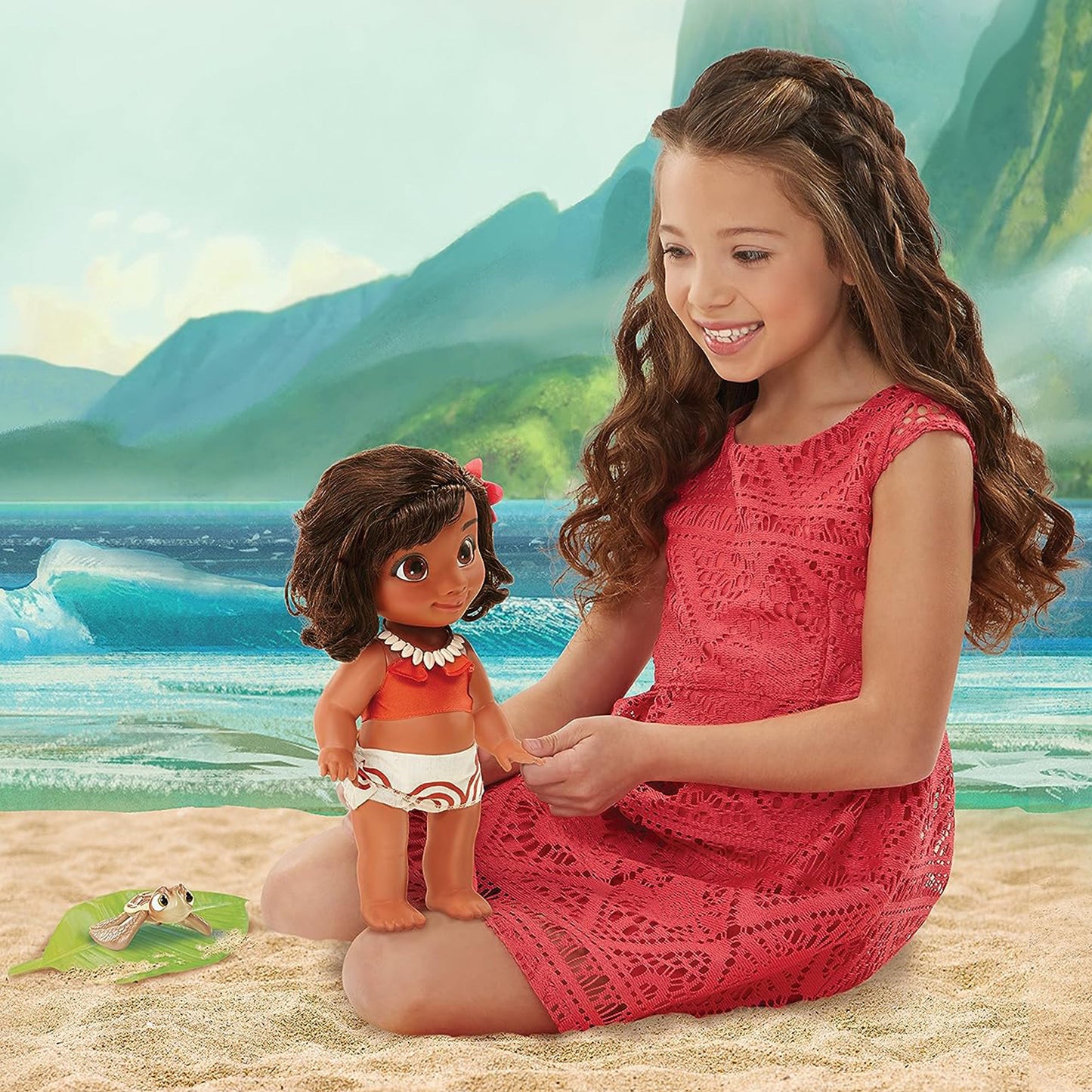 Disney Young Moana Doll with Turtle – 30cm