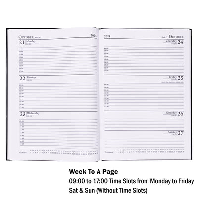 2024 2025 Financial Year Diary A6 Week To View Black