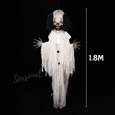 Jumbo Light Up & Talking Haunted Clown -1.8M-