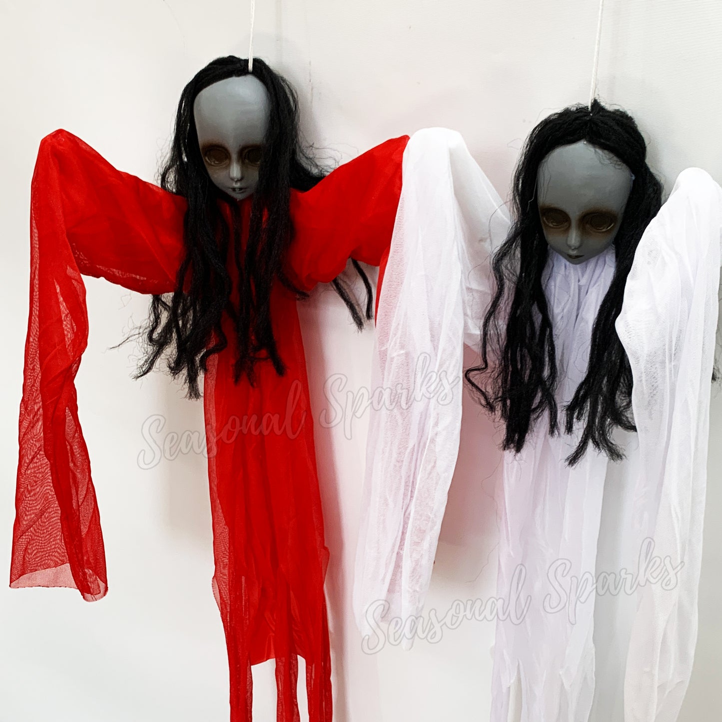 70cm Hanging Haunted Ghost Girls -2 PACK-