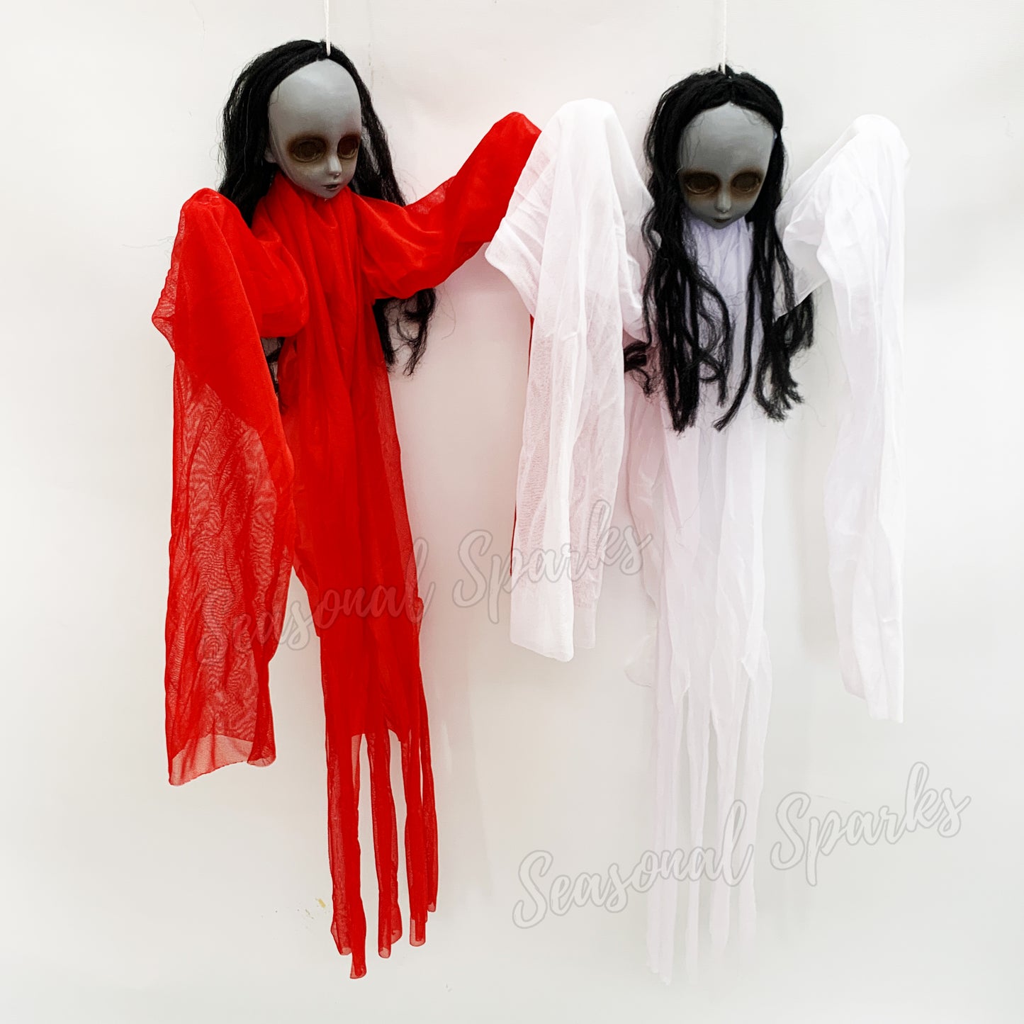 70cm Hanging Haunted Ghost Girls -2 PACK-