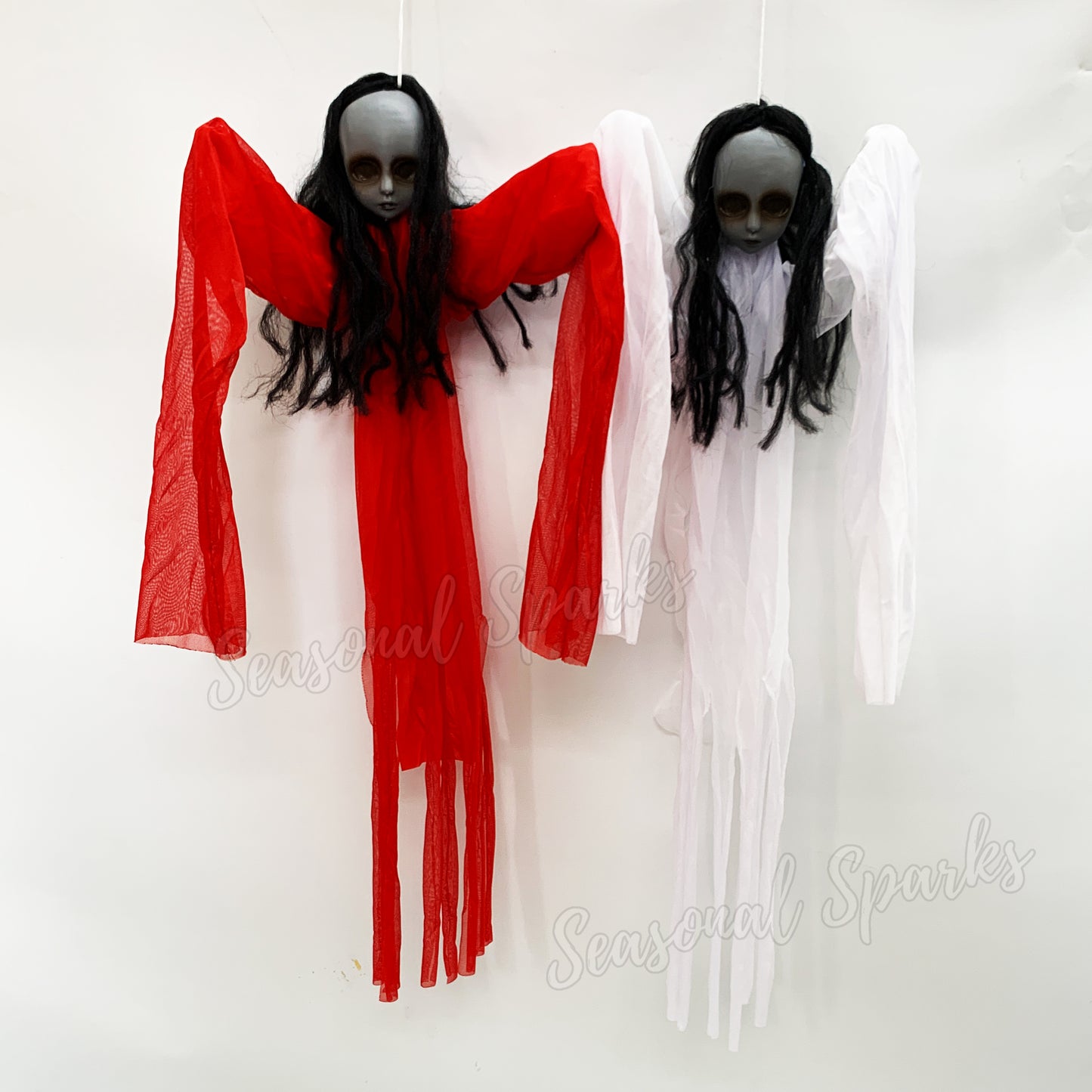 70cm Hanging Haunted Ghost Girls -2 PACK-