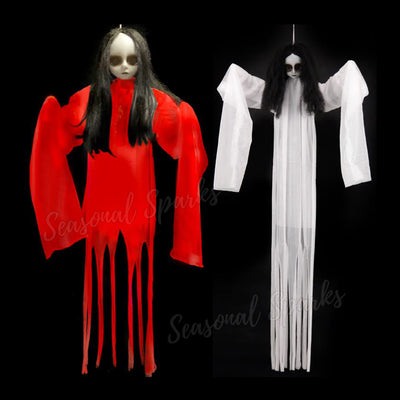 70cm Hanging Haunted Ghost Girls -2 PACK-