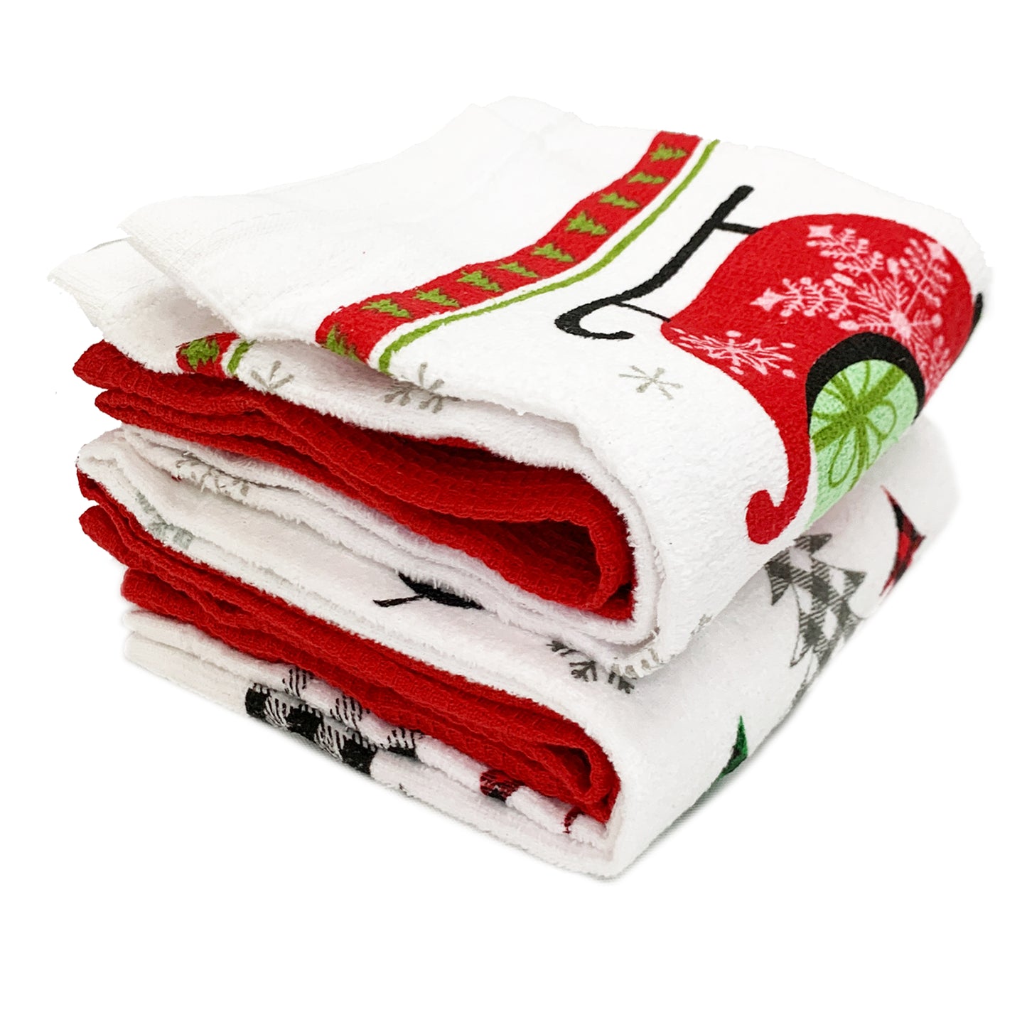 4pk Cotton Christmas Tea Towels