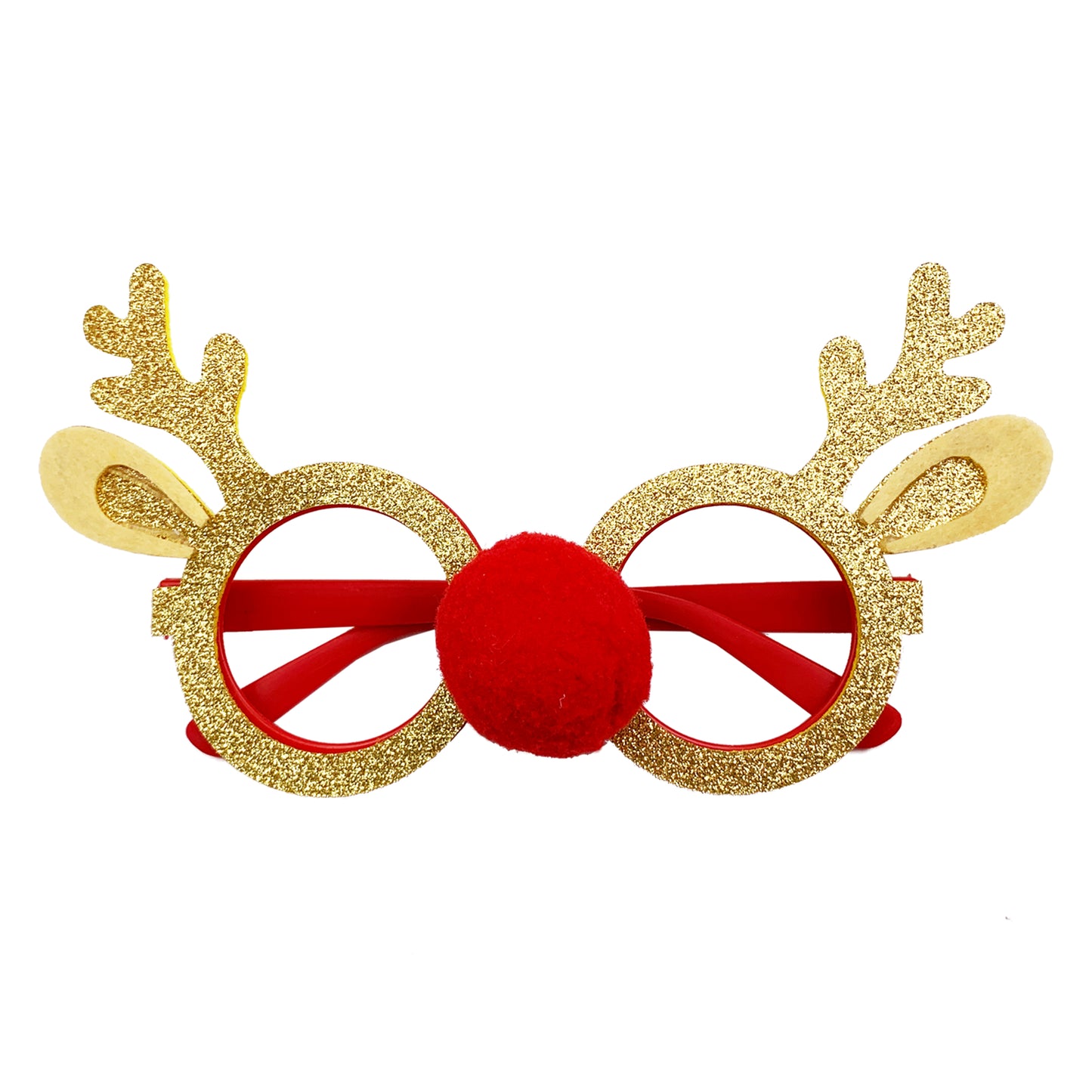 Christmas Reindeer Glasses -Glitter-