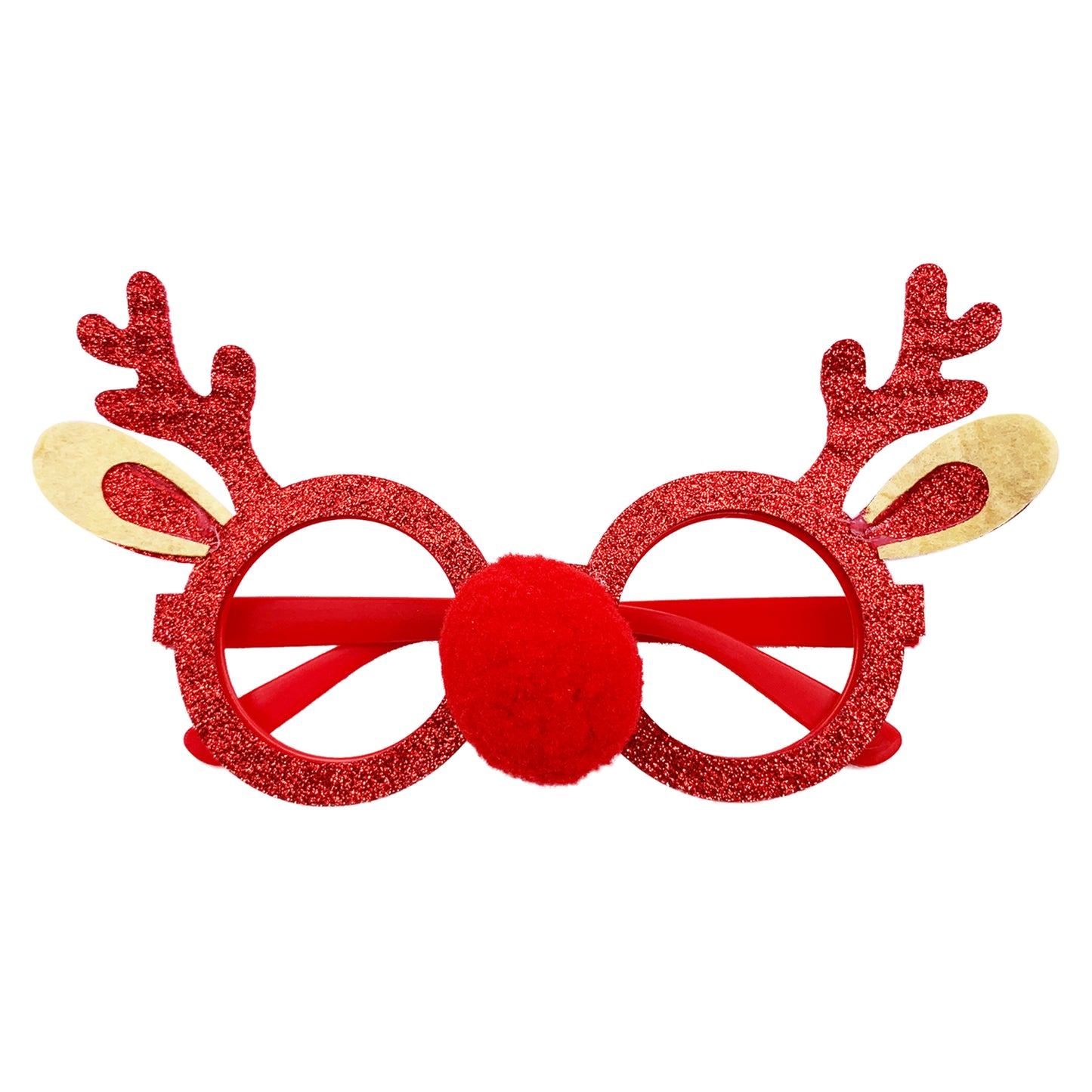 Christmas Reindeer Glasses -Glitter-