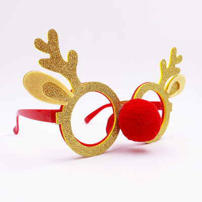 Christmas Reindeer Glasses -Glitter-