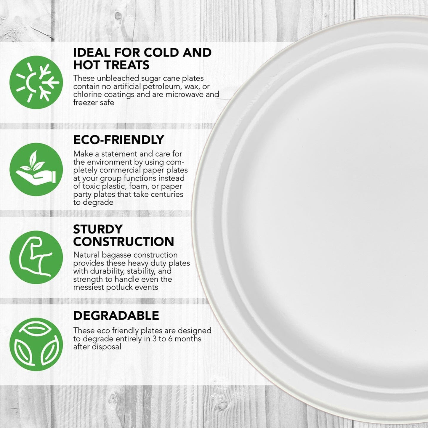 White Paper Plates & Bowls