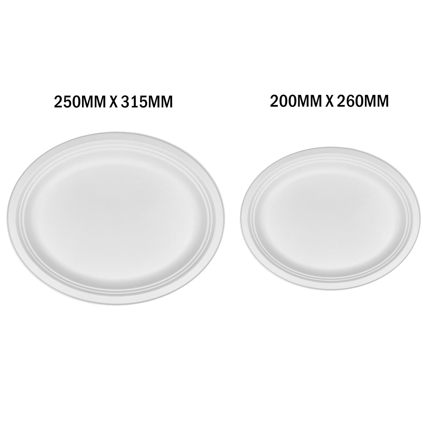 White Paper Oval Plates