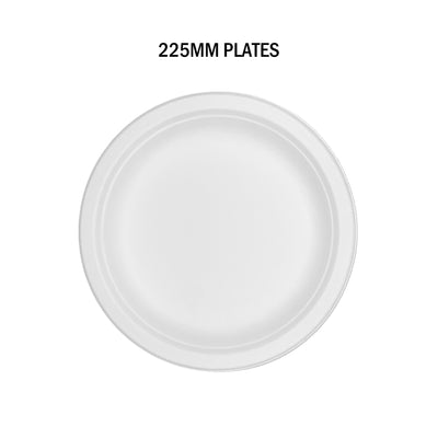 50pcs 225mm White Paper Plates