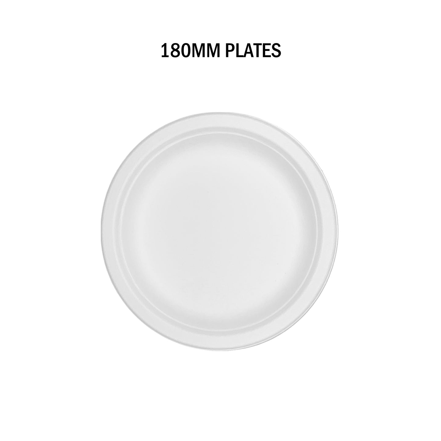 50pcs 180mm White Paper Plates