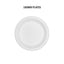 50pcs 180mm White Paper Plates