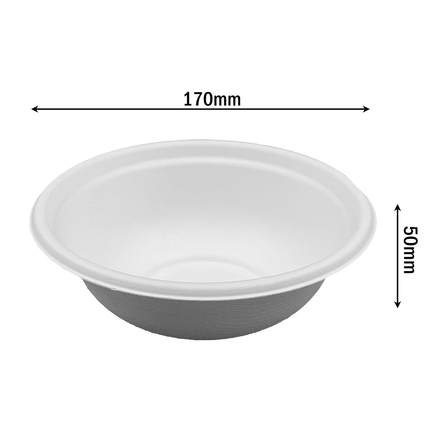 50pcs 850ml White Paper Bowls