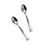 Mini Plastic Dessert Spoons & Forks Metallic Silver