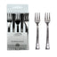 960 x Mini Plastic Dessert Forks Metallic Silver