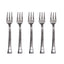 960 x Mini Plastic Dessert Forks Metallic Silver