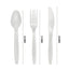 720 x Reusable White Plastic Cutlery Set